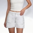 thumbnail image 6 of Jamicy Women's Denim Shorts Summer Casual Comfortable Buttoned High Waisted form-Fitting Stretchy Lounge Shorts with Pockets, 6 of 7