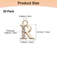 thumbnail image 3 of Uxcell 20 Pack Rhinestone R Letter Charm for DIY Bracelet/Wristbands/Jewelry Gold 0.39" x 0.51", 3 of 6