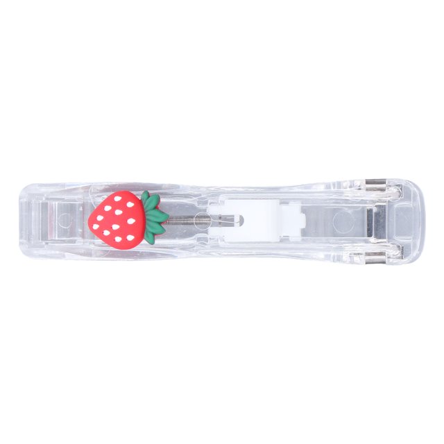 Dispensador De Clips De Papel, Dispensador De Clips De Almeja Estilo INS Portátil Sujeción Fuerte Con Clips De 100 Piezas Para Oficina ANGGREK Estilo Fresa y 2 Cajas de Clips