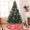 thumbnail image 2 of Hear pattern Tree Skirt Xmas Tree Mat Christmas Tree Ornaments Decorations Holiday Party Indoor Outdoor 30", 2 of 6