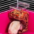 thumbnail image 6 of Anvazise Hamster Rabbit Hedgehog Food Dispenser Acrylic Clear Automatic Feeder Pet Supply Clear size 2, 6 of 13