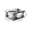 thumbnail image 5 of Mirrored Wooden Sofa Table with Curved Base and 1 Open Shelf Silver, 5 of 5