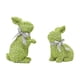 thumbnail image 2 of Conjunto de Esculturas de Conejitos, Pequeños Conejos Florales, Adornos Decorativos de Resina para San Valentín y Pascua., 2 of 6