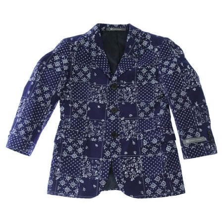 Hickey Freeman Navy - HICKEY FREEMAN Boy's Floral/Dot Printed Blazer Navy