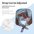 thumbnail image 3 of Yiaed Cartoon Train Hot Air Balloon Print Turban Hat for Women Men Comfortable Adjustable Cleaning Working Cap with Sweatband, 3 of 4