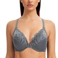thumbnail image 2 of MELENECA Female Racerback Front Closure Unlined Underwire Bra for Women Anthracite 40G, 2 of 5