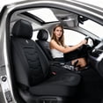 thumbnail image 4 of 2011 for Hyundai Sonata GLS Seat Cover, Black Car Seat Covers, Waterproof PU Leather Full Set of 5 Seats Non-slip Beautify Interior, Airbag-Compatible, 4 of 10