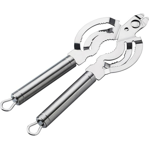 Inteprter Abridor de tapa de acero inoxidable con mango ergonómico Abridor profesional de tarros y botellas Abridor manual de tapas para restaurante de Kits de equipo de elaboración de vino Inteprter HA019729-00