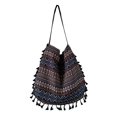 thumbnail image 1 of de hombro para mujer, de mano para mujer, bandolera, bohemio con borlas, cartera para teléfono móvil , Rayas azules Macarena bolsos de hombro de las mujeres, 1 of 7