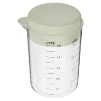 Clear Measuring Cup with Lid 1 Set Reusable Plastic Milk Measuring Cup Power Measuring Cup