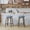 Blue, variant on CQSXDA Backless Swivel Bar Stools Set of 2, Comfortable Fabric Upholstered 26 Inch Height Stools Ideal for Restaurants and Homes
