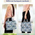 thumbnail image 4 of FORMRS Womens Corduroy Tote Bag Crossbody Shoulder Purse Handbag with Detachable Strap, White Tiger Pattern, 4 of 7