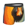 thumbnail image 2 of KLL Colorful Painted Duck Men's Cotton Boxer Briefs Underwear-XX-Large, 2 of 8