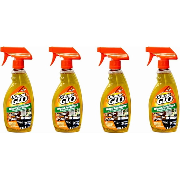 Orange Glo Wood Furniture 2-in-1 Clean & Polish Spray, 16 oz. (Pack of 4)