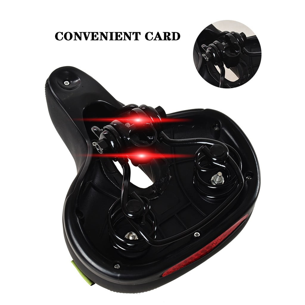 Bike Soft Comfortable Seat Pad W// Anti-vibration Spring And Punched Foam System