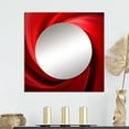 thumbnail image 1 of Designart "Vortex Of Red Perpetual Pulse" abstract spirals Square Mirror For Wall Decor - Large Red Square Printed Wall Mirror Art - Square Modern Mirror - Wall Mounted Square Large Mirror, 1 of 5