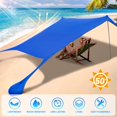 thumbnail image 3 of Carpa de playa con toldo BOTINDO (305 x 305 cm, 4 postes), color azul, 3 of 6