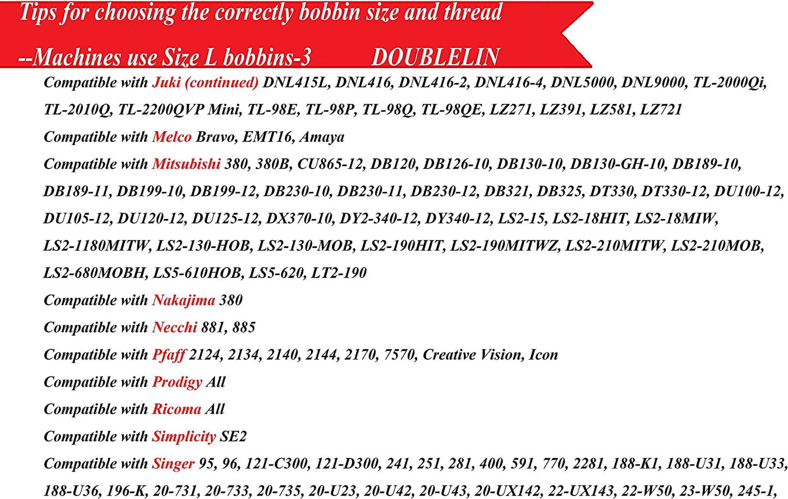 Prewound Bobbins LPM-40S2, Size L/Style L / SA155 / Size 9.4, Plastic Sided, 40S/2 Spun Polyester, Multi-Color, 144 pcs – for Sewing, Heavy Thread Embroidery & Thick Fabric Machines