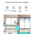 thumbnail image 4 of Window Privacy Film Watercolor Eucalyptus Stained Glass Window Film Decorative Sun Block Window Cover Spring Leaves Vintage Farmhouse Window Clings Static Adhesive Sticker for Bathroom 35.4"x78.7", 4 of 7