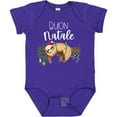 thumbnail image 3 of Inktastic Buon Natale Cute Christmas Sloth in Santa Hat with Lights Boys or Girls Baby Bodysuit, 3 of 5