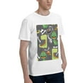 thumbnail image 2 of Bingfone Cartoon Dinosaurs Men'S Loose Fit Short-Sleeve Pocket T-Shirt, 2 of 7