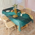 thumbnail image 3 of Green and Gold Marble Glitter Waves Pattern Rectangle Tablecloth 60"x120",Waterproof Polyester Rectangle Table Cloth, Wipeable Spillproof Polyester Tablecloth for Dining, Camping, Indoor and Outdoor, 3 of 6