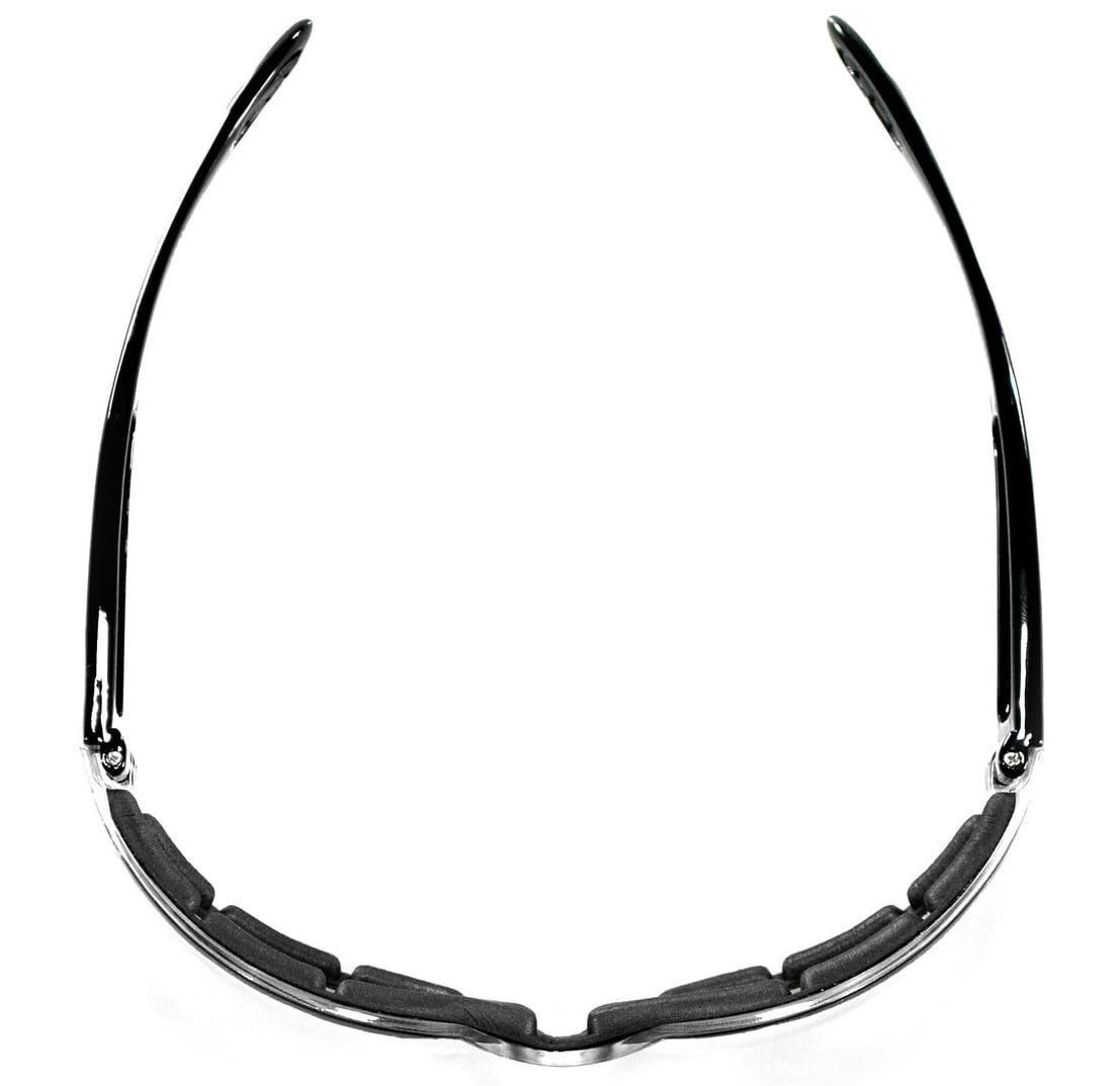 Bobster Shield II Sunglasses Black Frame w/Clear Lens