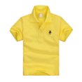 thumbnail image 3 of Havenx School Uniform Performance Polo Shirts for Boys Girls Short Sleeve Button Collared Polo Quick Dry Moisture Wicking Polos Dry Fit Athletic School Uniform Casual Clothes,Yellow, 3 of 4