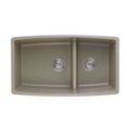 thumbnail image 3 of BLANCO PERFORMA Anthracite Stainless Steel 1.75 Bowl Undermount Sink, 3 of 3
