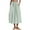 Green, variant on ABATAB Womens Wide Leg Capri Pants Cotton Linen Striped Culottes Summer Elastic Waist Baggy Fashion Bottoms with Pockets