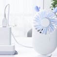 thumbnail image 3 of Ventilador de refrigeración por aire de escritorio Ventilador de plástico eléctrico USB de bolsillo portátil de mano con 3 modos de viento Yuarrent HA5688-02B, 3 of 6