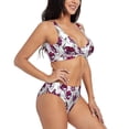 thumbnail image 2 of Daiia Tulips Flowers Women's Bikini Set Two Piece Swimsuit High Waisted Bikini Adjustable Straps Bikini Perfect for Beach, Pool, and Summer Vacation-Medium, 2 of 9