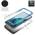 thumbnail image 4 of CoverON For Samsung Galaxy S21 FE Case, Gradient Heavy Duty Clear Full Body Shockproof Phone Cover, Blue / Black, 4 of 9