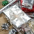 thumbnail image 7 of Reversible Christmas Wrapping Paper, Luxury Metallic Silver Wrapping Paper, Elegant Winter Snowy Woodland Forest Animals Gift Wrap for Christmas, Festive Decoration (17 Inch X 33 Feet), 7 of 7