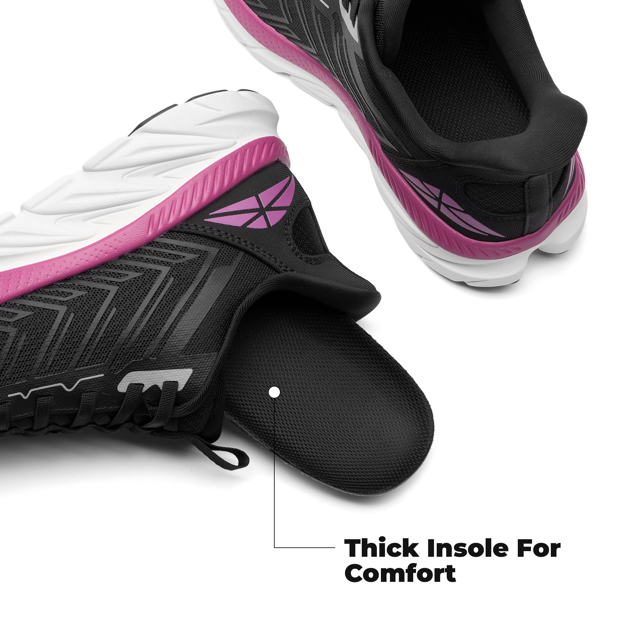 ALLSWIFIT Women’s Slip-On Walking & Running Shoes – Comfortable, Breathable, Non-Slip Tennis Sneakers for Gym, Workout, Cross-Training, and Casual Wear