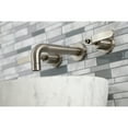 thumbnail image 3 of Kingston Brass KS8128KL Whitaker Double-Handle 3-Hole Wall Mount Bathroom Faucet in Brushed Nickel, 3 of 8