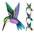 thumbnail image 3 of Colorful Metal Hummingbird Wall Art Wall Decor Vibrant Outdoor Garden Decor, 3 of 8