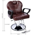 thumbnail image 3 of Ergonomic Design Adjustable Height & Reclining 135°" Barber Chair Hydraulic Salon Spa Furniture "Stable Base" Stylish Beauty Equipment, 3 of 15