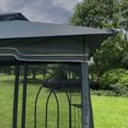 thumbnail image 5 of Outdoor Gazebo 13x10, BTMWAY Waterproof Patio Canopy Gazebo, Outdoor Gazebo with Netting, Double Roof, Soft Top, Metal Frame Patio Canopy for Parties, Lawn, Garden, Backyard, Deck, Gray, R2233, 5 of 11