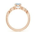 thumbnail image 2 of ANGARA Natural Solitaire Aquamarine Infinity Shank Ring in 14K Rose Gold for Women (Size-6mm) | March Birthstone, Birthday, Anniversary, Jewelry Gift for Women | Natural Aquamarine Ring, 2 of 8