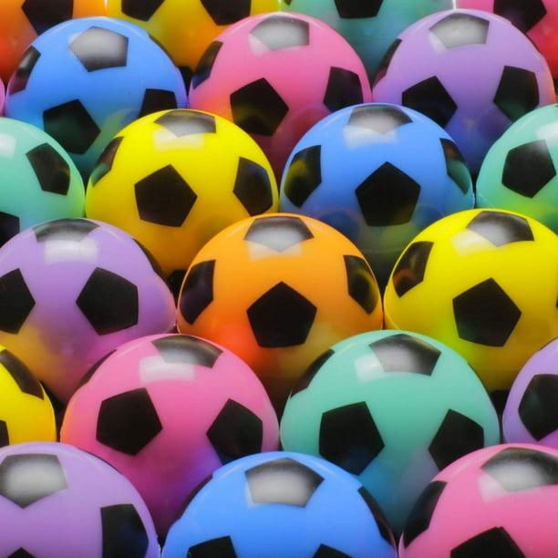 50pcs Bouncy Balls Bulk 45mm 1.8” Soccer Bouncing Balls Party Favors