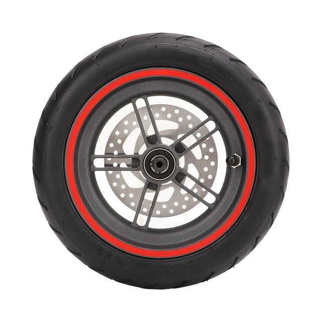 Conjunto de rueda trasera para patinete eléctrico, neumático rojo con freno de disco de 110 mm para Xiaomi M365 1S