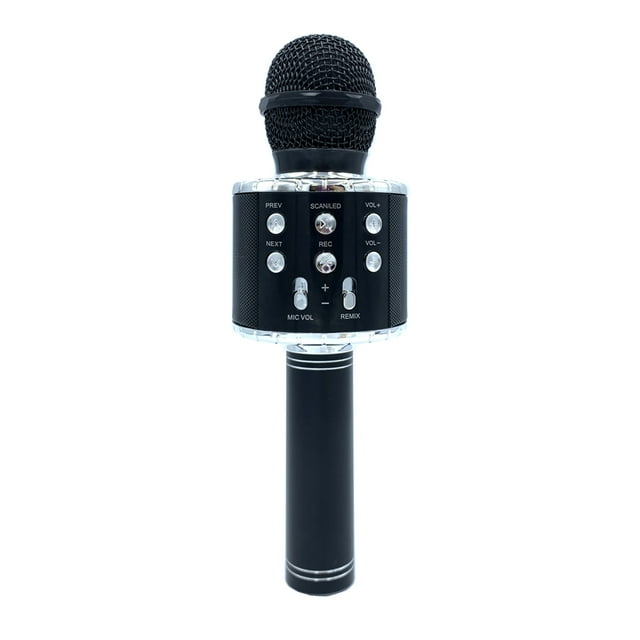 Wireless Microphone for Singing Recording with Colorful LED Lights Handheld BT Microphones Kids Karaoke Microphone Home KTV Player for Home Party 5 Variable Sounds
