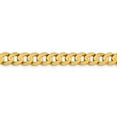 thumbnail image 2 of Real 14kt Yellow Gold 7.5mm Open Concave Curb Chain Chain Bracelet; 7 inch; for Adults and Teens; for Women and Men, 2 of 4