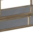 thumbnail image 4 of Octagonal Metal Bar Cart with Mirrored Top and Bottom Silver and Gold - Saltoro Sherpi, 4 of 5
