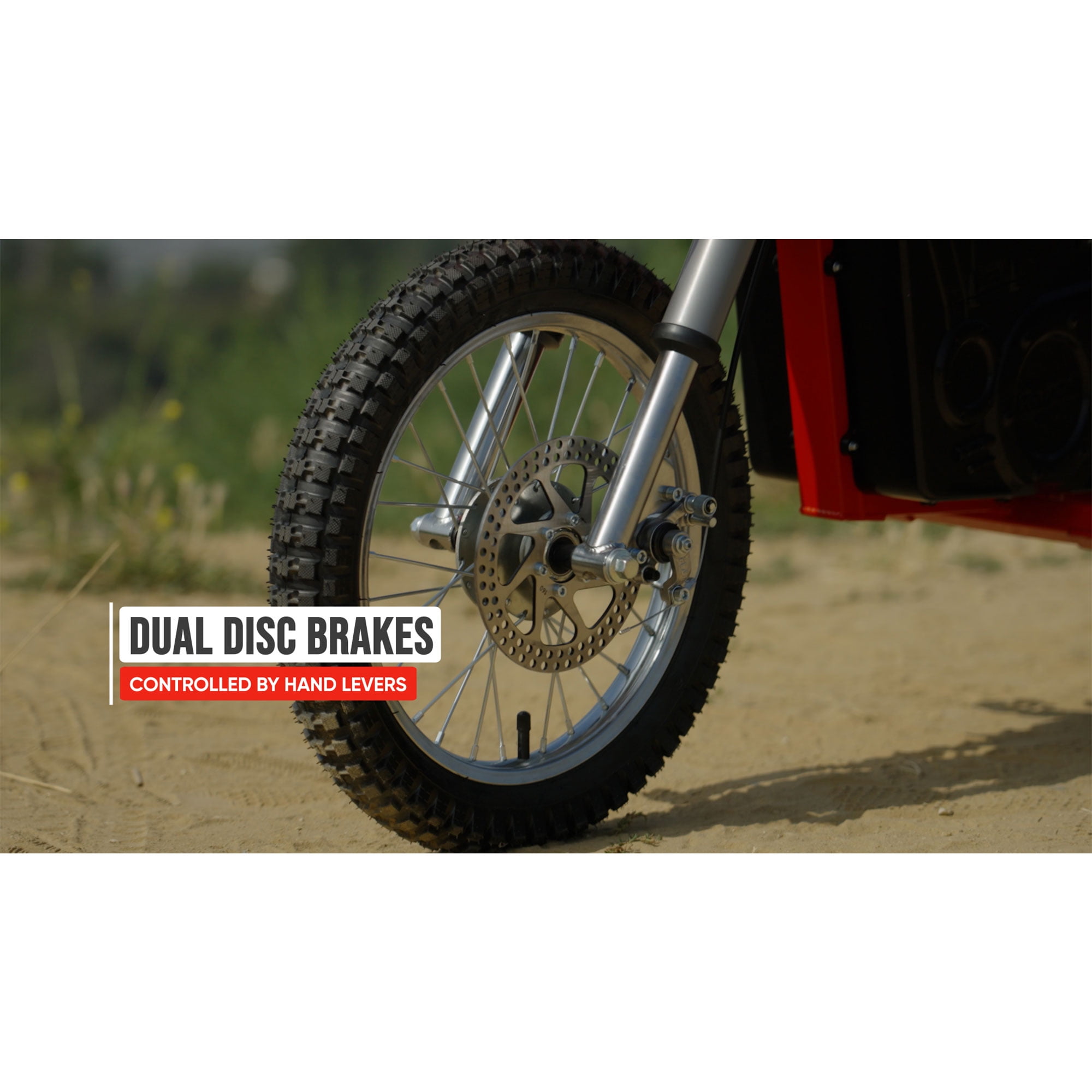 Razor MX500 Kids Dirt Rocket Supercross 15 MPH Electric Bike Motorcycle, Red