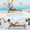 thumbnail image 3 of Topbuy Lot de 2 Chaises Longues d'Extérieur, Fauteuils Inclinables à 6 Positions avec Pare-Soleil Réglable et Porte-Gobelet, 3 of 8