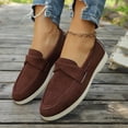 thumbnail image 5 of Samdudou Womens Loafers Casual Slip On Flat Shoes Closed Toe Faux Suede Moccasins Lightweight Walking Footwear for Daily Office Use, 5 of 9