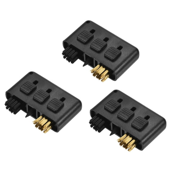 Uxcell 3 in 1 Portable Retractable Dust Groove Cleaner Golf Club Brush Black 3 Pack