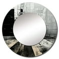 thumbnail image 2 of Designart "Urban Contrast Expressions" Road Black Large Round Mirror - Round Bedroom Mirror Wall Decor - Modern Round Printed Mirror - 36" x 36", 2 of 6